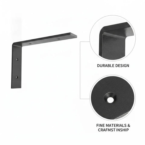 Sturdy L Shaped Wall Bracket For Floating Shelves And Desks Heavy Duty Cold Rolled Steel Mount That Attaches Directly To Studs