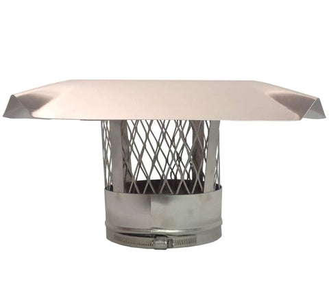 Built Tough 316 Stainless Steel Chimney Liner Tee Kit With Heavy Duty Insulation Blanket And Smooth Flex Connector For Masonry Chimneys 6 Inch By 25 Feet UL1777 Certified chimney cap with mesh and stainless steel finish.