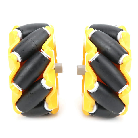80mm DIY Mecanum Wheel Robot Car yellow and black rubber wheels for smooth operation