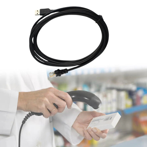 Flat USB Barcode Scanner Cable 2M For MS5145 MS9540 MS7120 MS9590 MS1690 with gold-plated connectors in retail use
