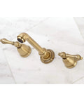Old World Charm English Country Style Wall Mount Roman Tub Faucet With Solid Brass Construction And No-Drip Ceramic Disc Cartridge