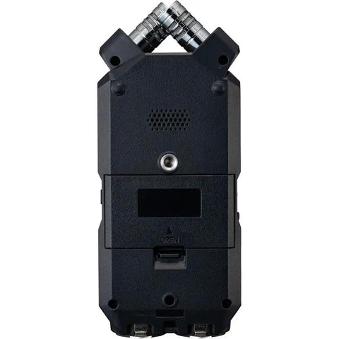 Back view of Four Track Portable Recorder With 32 Bit Float Audio, Stereo XY Mics, Two XLR TRS Combo Inputs, USB Interface