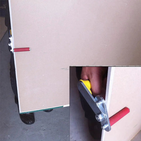 Heavy Duty Gypsum Board Lifter With Widened Alloy Base And Adjustable Angle Design Makes Drywall Installation A Total Snap For Pros Who Need To Haul Plaster Panels Effortlessly And Safely, showing adjustable angle and grip handle.