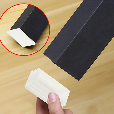 Close-up of a square tube with 20 Pack White Plastic Square Tube Plugs for chair and table legs, focus on end caps.
