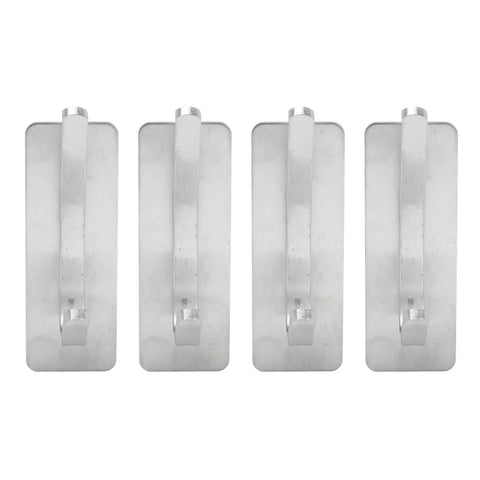 Ditch The Drilling Drama With These Four Heavy Duty Adhesive Hooks, shiny stainless steel hooks for coats and hats.