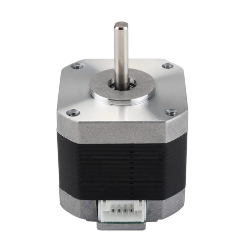 Nema 17 drop-in stepper motor for 3D printers and CNC projects, featuring 42x40mm body and 5mm D-shaped shaft.