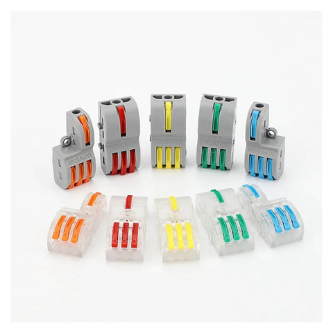 Heavy Duty Screwless Wire Connectors No Sweat Quick Splice Block various sizes for 28 to 12 AWG wiring in auto and home applications.