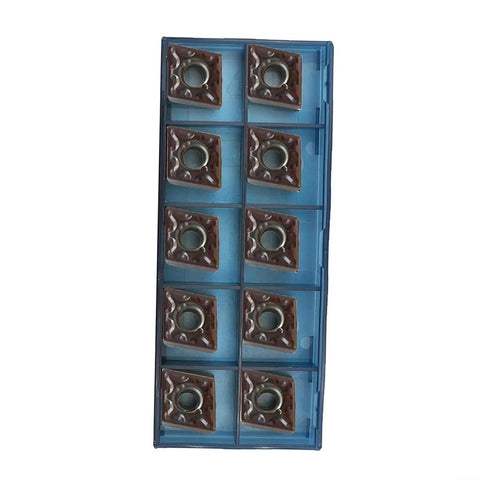 10 Pack CNMG 431 Carbide Turning Inserts TiN Coated For Steel Semi Finishing And Cast Iron Machining Half Inch IC 0.016 Radius