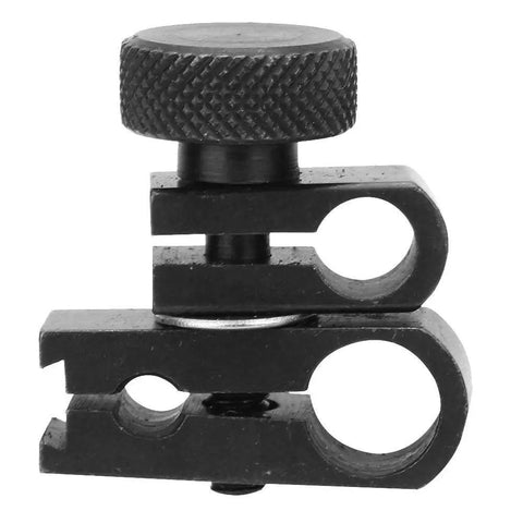 Front view of Dial Indicator Clamp Kit With Tungsten Steel Chuck Sleeve Lever Swivel Dovetail Clamp for precision measurement tools.