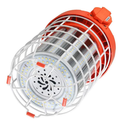 60W LED Temporary Work Light With 8400 Lumen Output, 5000K Daylight Glow, Plug And Play Job Site Lights With Outlet And Hook shown