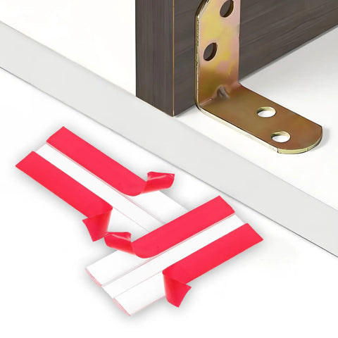 Clear Acrylic Self Adhesive Hinge Set Four Pack Adjustable Folding Hinges for Cabinets and Doors, brackets and adhesive strips