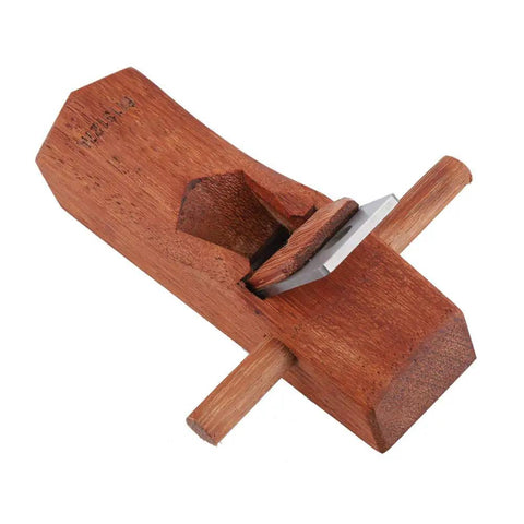 Sturdy Mini Hand Plane With Razor Sharp 127mm Steel Blade And Tough Brass Tipped Base For Slick Surface Prep And Fast Wood Trimming Portable Carpenter Essential showing wooden body and blade.
