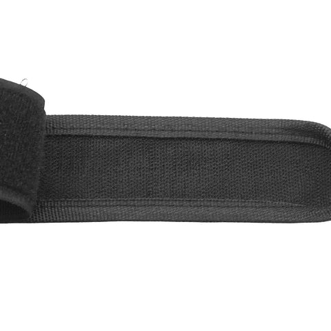Close-up of black nylon strap showing texture and double-sided adhesive of 2 Pairs Nylon Bicycle Foot Straps With Double Sided Adhesive Backing