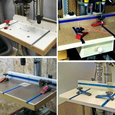 Two Pack 500mm T Track Miter Track Set In Aluminum Alloy With Mounting Holes For Router Table Woodworking Jigs And Fixtures Blue Finish