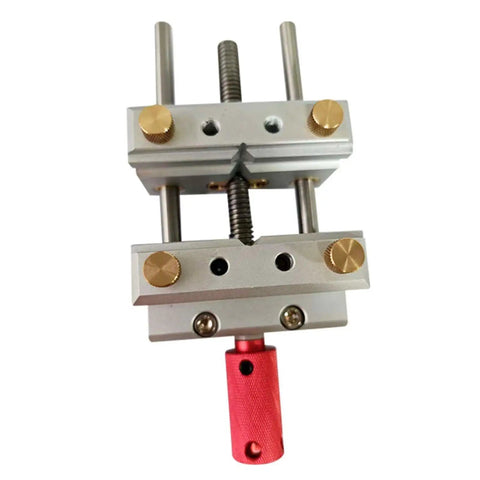 Small Bench Vise For Home Workshop And Jewelry Making, 360 Degree Rotating Table Vice, metal clamps and red ergonomic handle