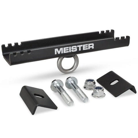 Super Duty Adjustable Beam Clamp Hanger Mount For Boxing Mma Heavy Bag Suspension Training Straps And Ceiling Fixtures Rock Solid Grip On H I Beam Black Finish with hardware components.