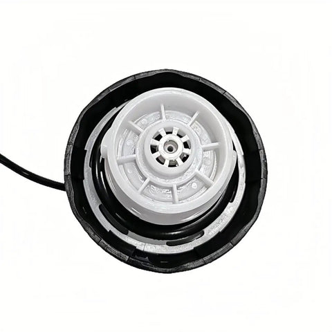 Smart Fortwo Gas Cap Replacement 2007 2014 C451 Direct Fit ABS Fuel Tank Cap OEM Style Sealing Weatherproof Plug And Play Install Durable Construction And Secure Lock Accurate Thread Size, top view with tether