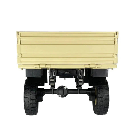 Hella Lightweight And Durable Yellow Replacement Hardware Kit For Unimog Rc Truck Trailer Cargo Carrier Mods Perfect Tight DIY Upgrades For Off Road Crawl Rigs That Go Hard Outdoors, detailed view of unpainted cargo trailer rear.