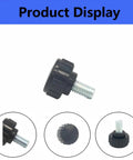 Heavy Duty Black Knurled Thumbscrews M6 Carbon Steel Grip Knobs Lock Down Any Setup For Machinery Latch And Cabinet Hardware smooth knob view
