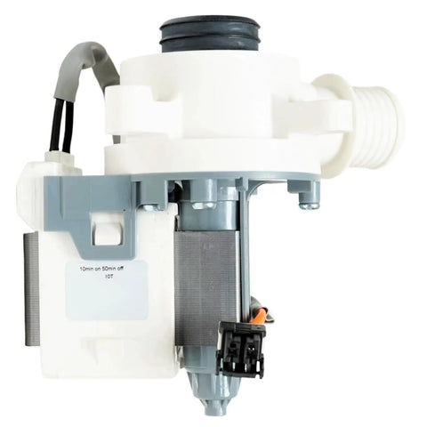 Mynzstal Compatible Washing Machine Drain Pump For Whirlpool Replacement Part Wh23x24178 Wh23x28418, top loader drain pump close-up.