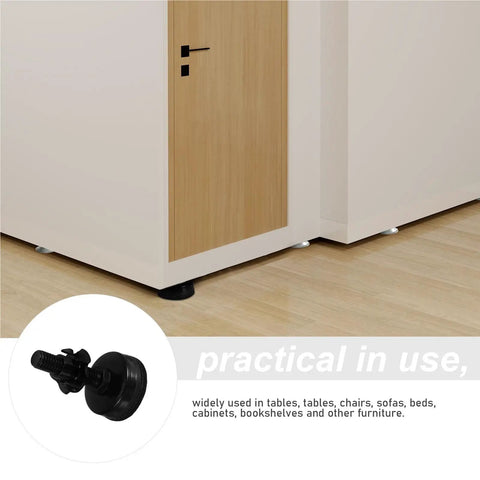 Heavy Duty Adjustable Furniture Levelers With Threaded Screws Feet For Sofa Cabinet And Table Rust Resistant Easy Height Adjustment