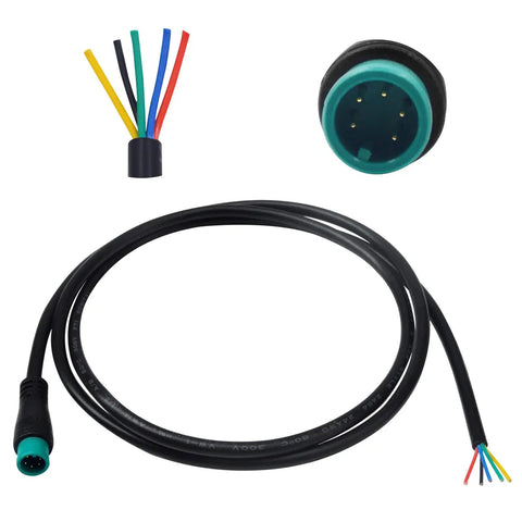 Waterproof Ebike Extension Cable 2Pin 3Pin 4Pin 5Pin 6Pin 120cm Lead with connectors for throttle motor ebrake display