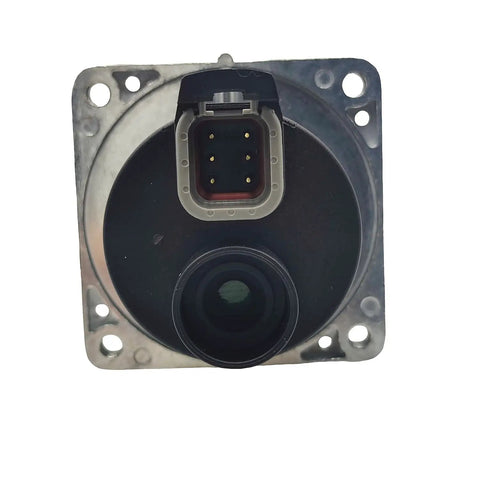 Top Tier Dual Axis Joystick Controller 101173 101173GT No Sweat Swap Replacement For Genie Boom Lifts, close-up of electrical connector and sensor.