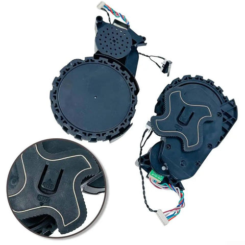 Left And Right Wheel Replacement Kit For L40 Ultra, L40s Ultra, And L40s Pro Ultra Robot Vacuum showing two-piece wheel set