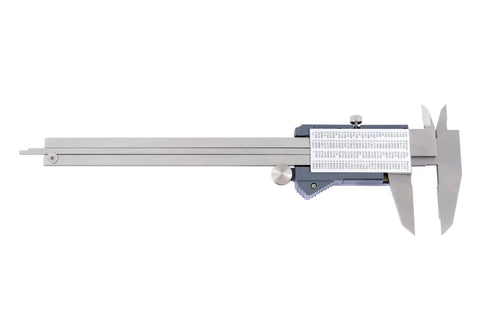 Pro Grade Digital Caliper 6 Inch 150mm With 4 In 1 Measuring Functions for Outside Diameter, Inside Diameter, Step and Depth, side view.