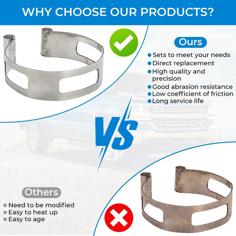 Comparison between 3 Inch Stainless Exhaust Tacking Band Clamp On for welding and inferior product with features listed