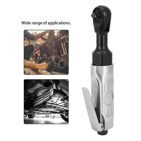 Pro Grade Pneumatic Ratchet Wrench With Quarter Inch Driver And Adjustable Twenty Five Foot Pound Torque for auto maintenance.