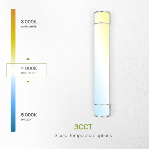 Lit 36 Inch Vanity Light Fixture For Your Bathroom, Linear LED Bar With 3CCT Dimmable Lighting, color temperature chart