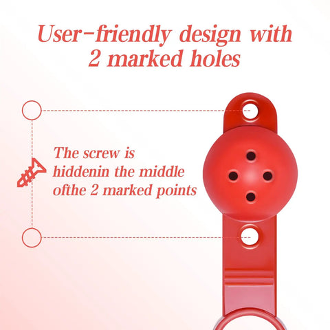User-friendly design with two marked holes on Heavy Duty Magnetic Stud Finder With 27 Pound Pull Power Battery Free Wall Scanner.