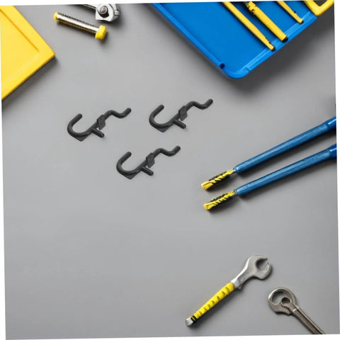 Ultimate Pegboard Hooks Set For Garage Wall Organization, Movable Layout To Fit Hand Tools And Small Gear, Universal Tool Hangers For Home And Shop, Flexible Pegboard Rack System For Kitchen Studio And Retail Displays black plastic hooks with tools on gray board