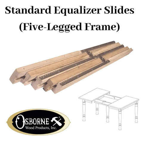 Heavy Duty Wooden Table Extension Slides Pair Built Tough Featuring Smooth Equalizer Mechanism For Large Dining Tables Supports Five Leg Frames, viewed from the top.