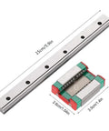 Compact And Handy 12mm Linear Rail With 4 Point Ball Retainer And Lubrication System For Precise Motion In Small Equipment And Measuring Devices 150mm Length For Automatic Equipment And Measuring Applications, showing dimensions