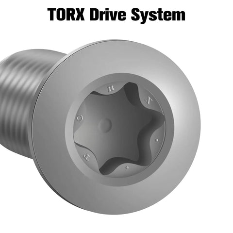 M3.5 X 12 MM Torx Plus Machine Screws Grey Zinc Plated showing the star recess design for tool securement.