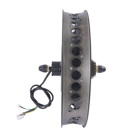 Side view of High Power 2000W 48V Electric Bike Conversion Kit With Rear Wheel Hub Motor for 20 by 4 Inch Wheels