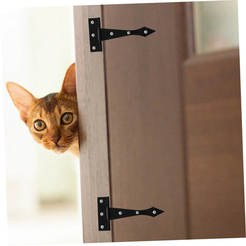 Cat peeking from door with heavy duty cabinet hinges