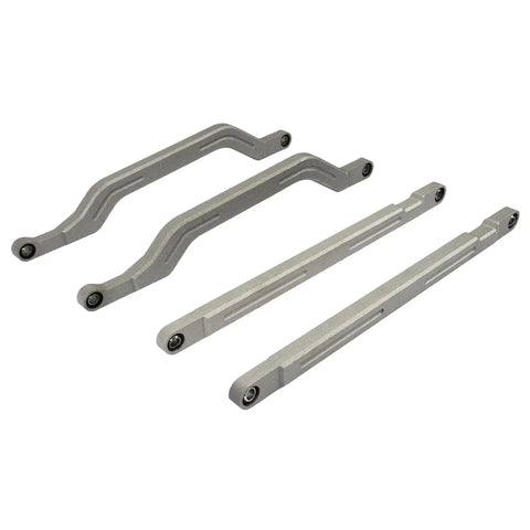 Rear Radius Rod Arms Support Kit For 2014 To 2023 Polaris RZR XP 1000 And XP 4 1000 With Beefy Boxed High Clearance Suspension And Heavy Duty Silver Steel For Off Road Performance Durable Construction Easy Bolt On Upgrade, four silver radius arms