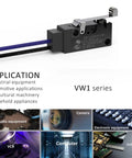 Hinge Lever Waterproof Momentary Push Button Micro Switch 1NO Snap Action Mini Switch 2 Pins 30cm Wire Lead For Arduino Projects