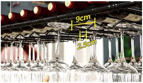Buttery Smooth Stainless Steel Concealed Pivot Hinge Handles Heavy 70 Kilogram Loads With A Full 180 Degree Swing Perfect For Your Built In Closet Doors And Tough Furniture Jobs: showing the detailed dimensions of a wine glass rack