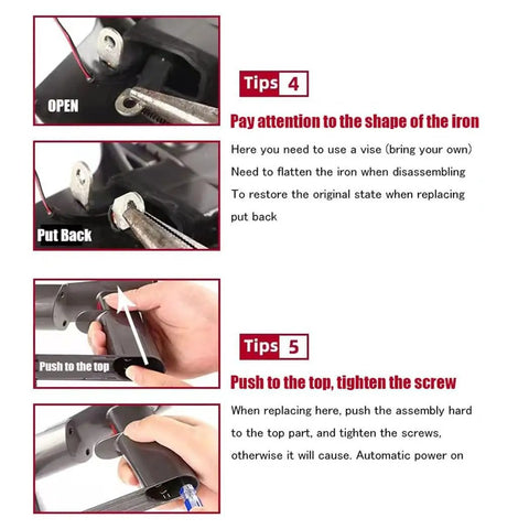 Instructions for installing Beefed Up Trigger Power Switch Button Replacement for Dyson V11 and V10 Vacuum Cleaners.