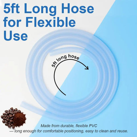 5ft hose for Home Use Colon Cleanse Enema Bag Kit 2L with 4 tip nozzles, flexible design for easy at-home cleanse for men and women.