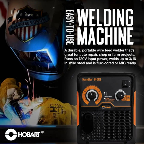 140EZ 120V Wire Feed MIG Welder With Spool Gun For Aluminum, Flux Core And MIG, control panel with EZ mode dial