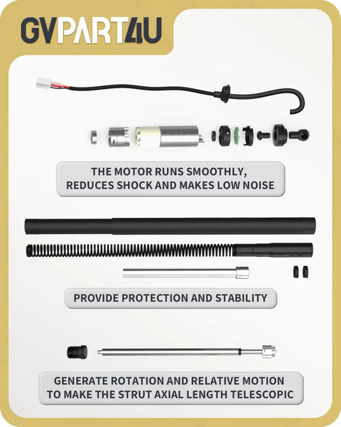 Heavy Duty Direct Bolt On Replacement Power Liftgate Struts For Gm Trucks And Suvs 2015 Through 2020 Rear Hatch Gas Shocks fit Escalade Tahoe Yukon Suburban components layout