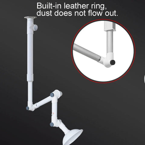 Wall Mounted Fume Extraction Hood With 360 Degree Rotation, Heavy Duty Industrial Exhaust Vent showing built-in leather ring detail