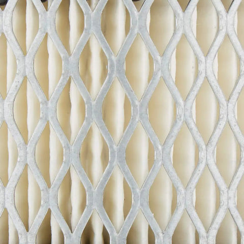 Close-up of metal mesh and paper material in Five Pack Replacement Paper Filter Element For Air Compressors Replaces SOBERG 14 STO73903