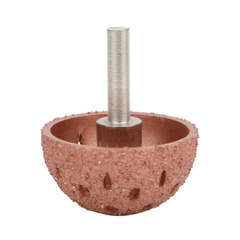 Close-up of a Two Pack Tire Buffer Wheel with Tungsten Alloy Bowl Type Grinding Head and 6mm Shank for tire repair.