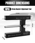 Brake booster adjustment tool, aluminum body with chrome push rod; black frame labeled Master Cylinder and Brake Booster.